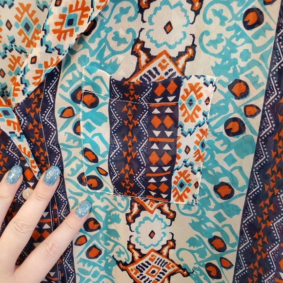 Dressbarn Sheer Top 3/4 sleeve - Picture 5 of 5